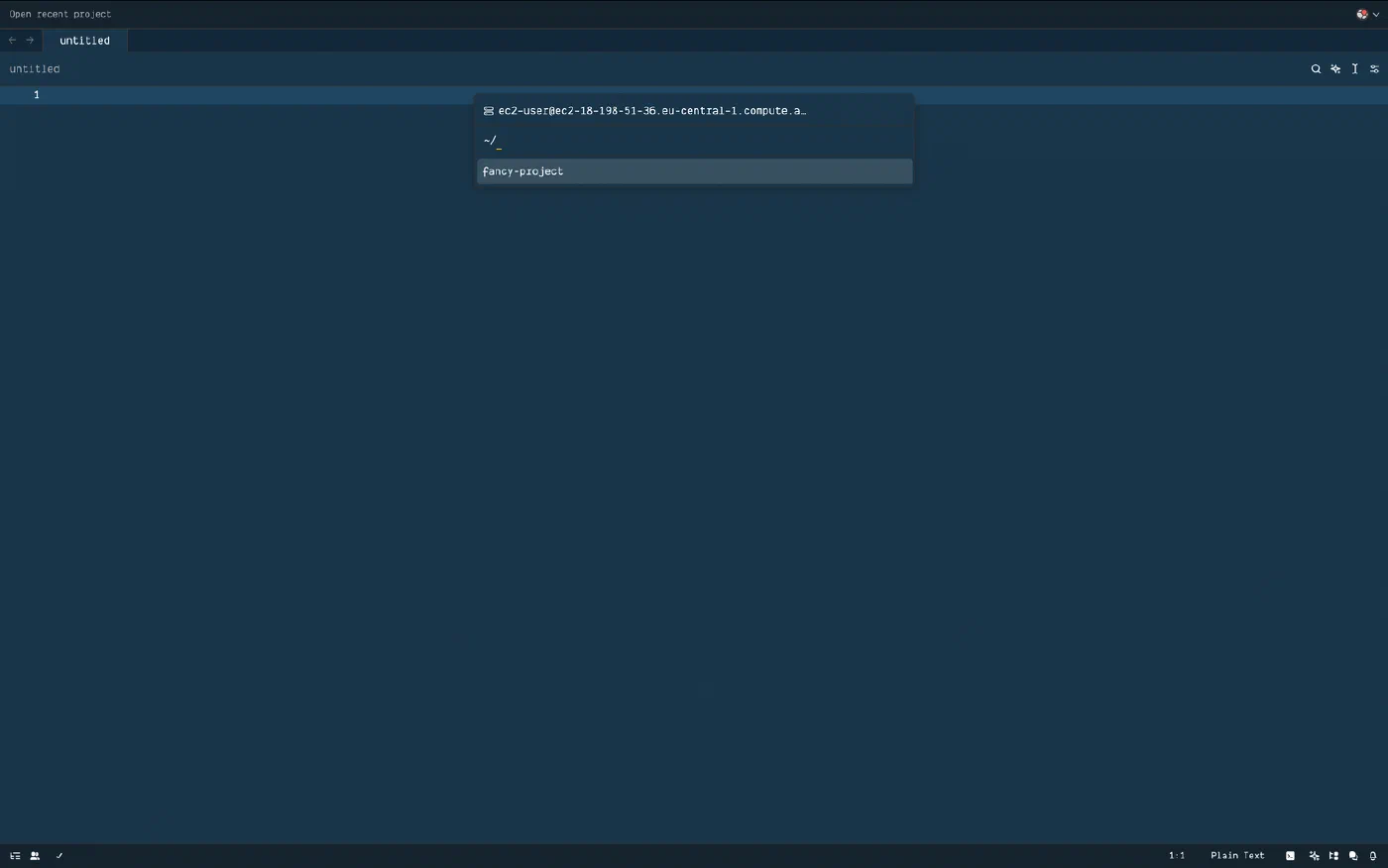 select a folder to open as project